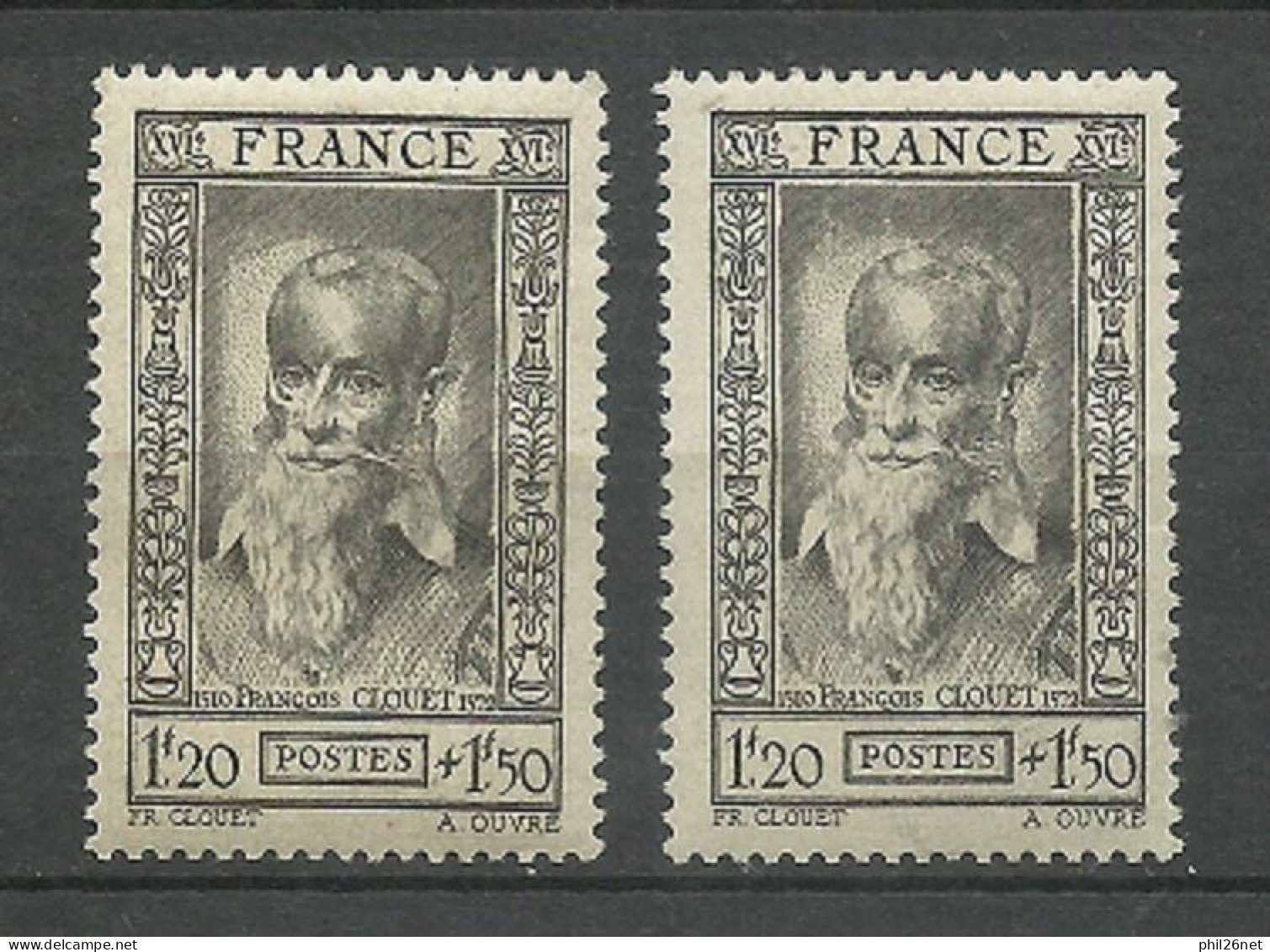 France N° 588 X 2   François Clouet    Neufs  * *   B / TB    Voir Scans    Soldé ! ! ! - Nuovi