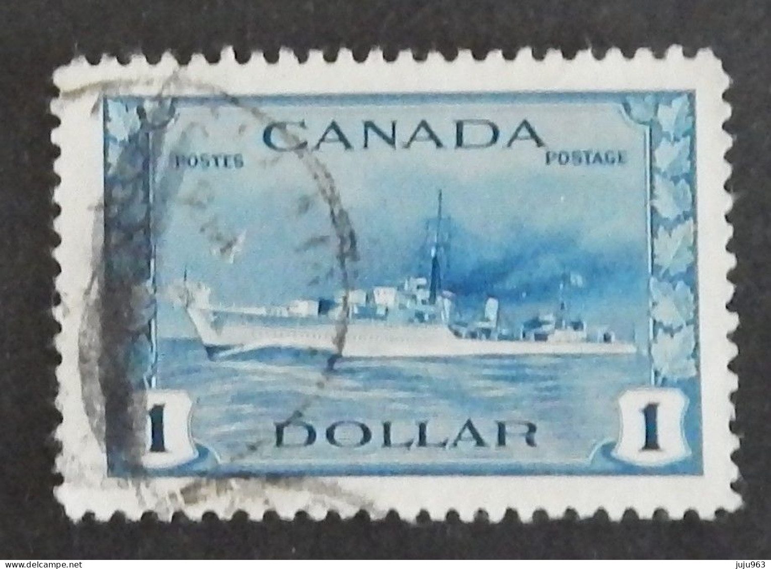 CANADA YT 218 OBLITÉRÉ "DESTROYER IROQUOIS" ANNÉES 1943/1948 - Used Stamps