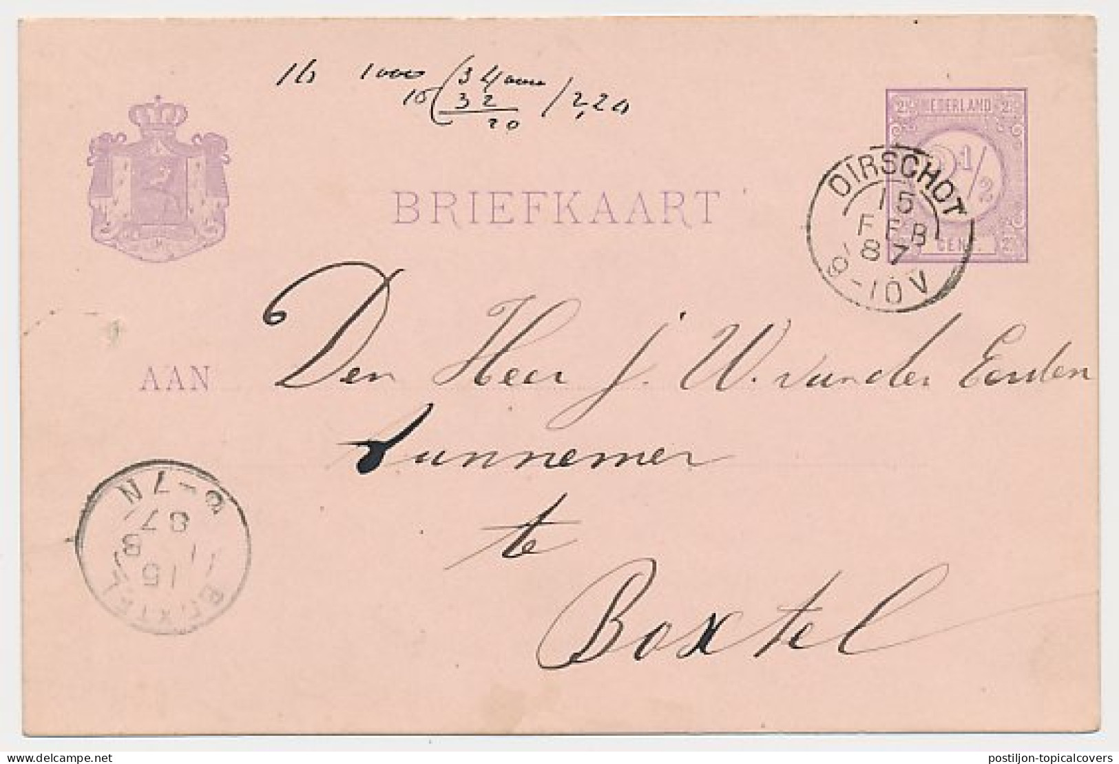 Kleinrondstempel Oirschot 1887 - Non Classificati