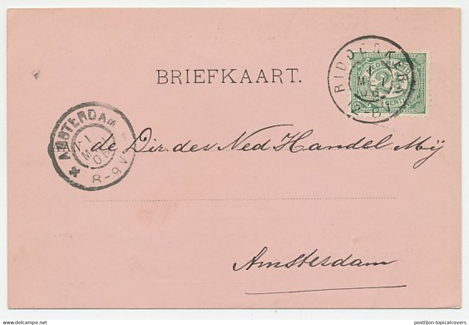 Firma Briefkaart Ridderkerk 1906 - Caoutchoucfabriek - Non Classificati
