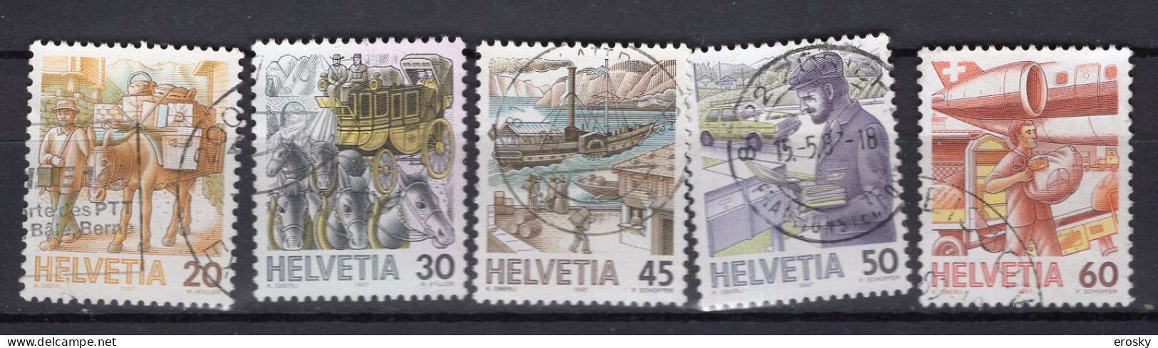 T2457 - SUISSE SWITZERLAND Yv N°1264/68 - Used Stamps