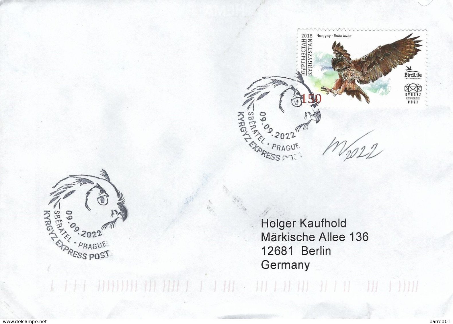 Kyrgyzstan 2022 Bishkek Eurasian Eagle-owl Bubo Bubo Birdlife International Cover - Owls