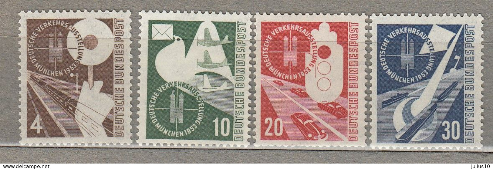 DEUTSCHLAND GERMANY 1953 MNH(**) Mi 167-170 CV 80EUR #33855 - Ungebraucht