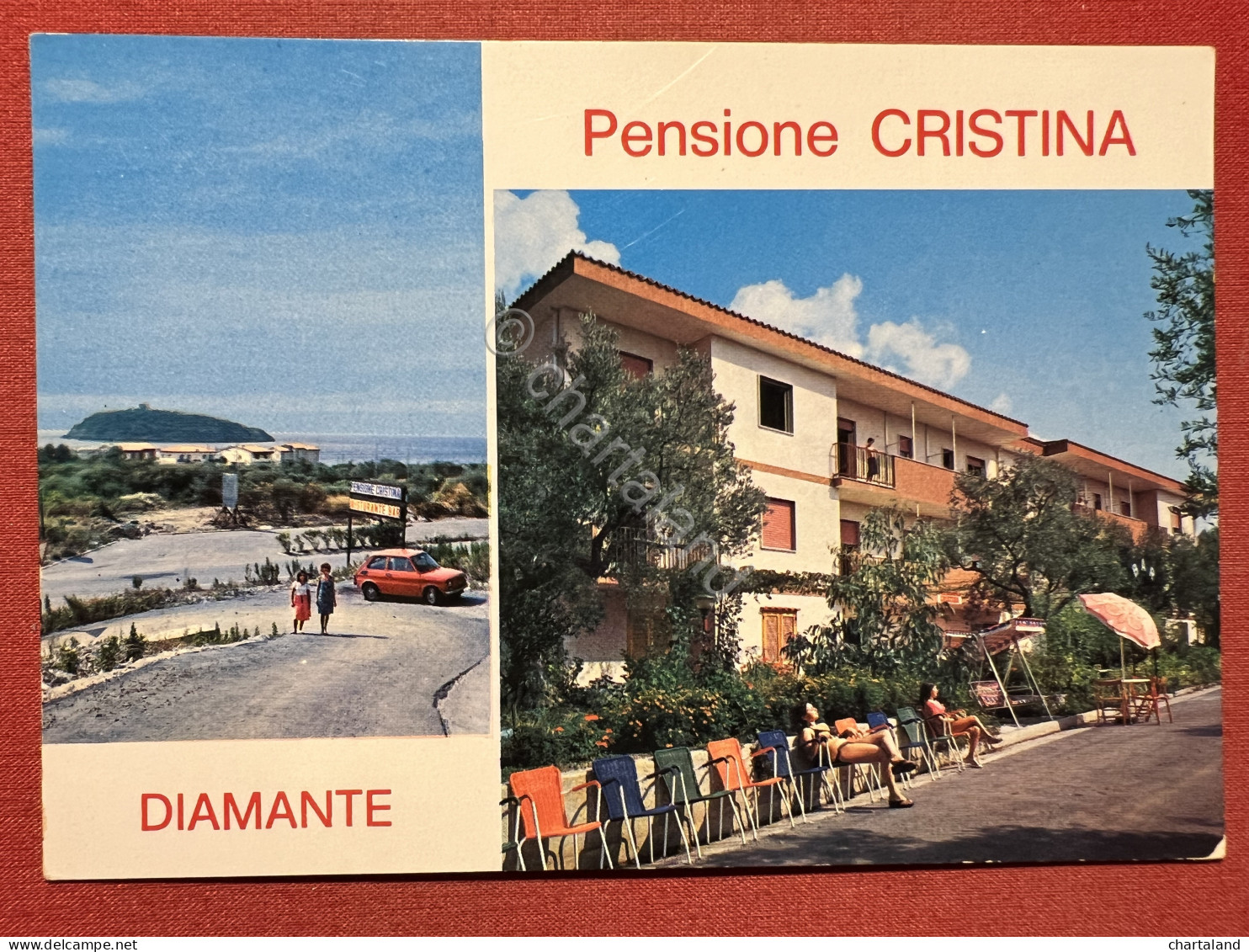 Cartolina - Pensione Cristina Ristorante Bar - Pietrarossa - Diamante - 1970 Ca. - Cosenza