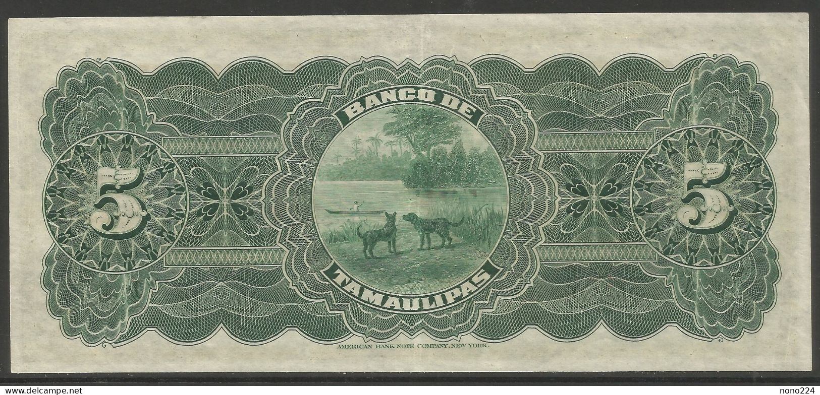 Billet De 1902/14 ( Mexique / Tamaulipas 5 Pesos ) - Mexiko