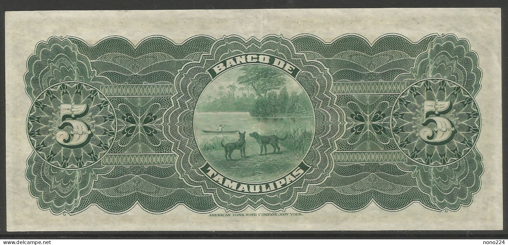 Billet De 1902/14 ( Mexique / Tamaulipas 5 Pesos ) - México