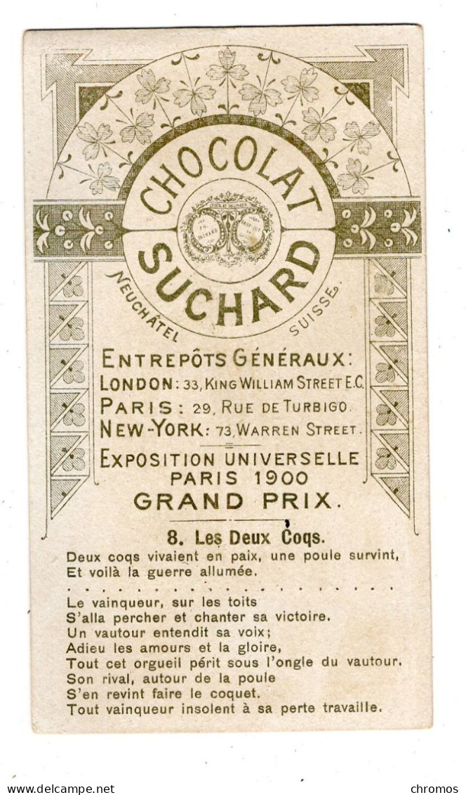 Chromo Chocolat Suchard, 116 / 8, Serie: Fables De La Fontaine - Suchard