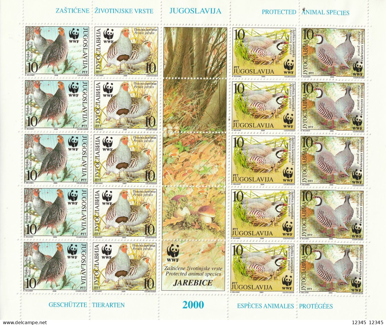 Joegoslavië 2000, Postfris MNH, WWF, Birds - Ongebruikt