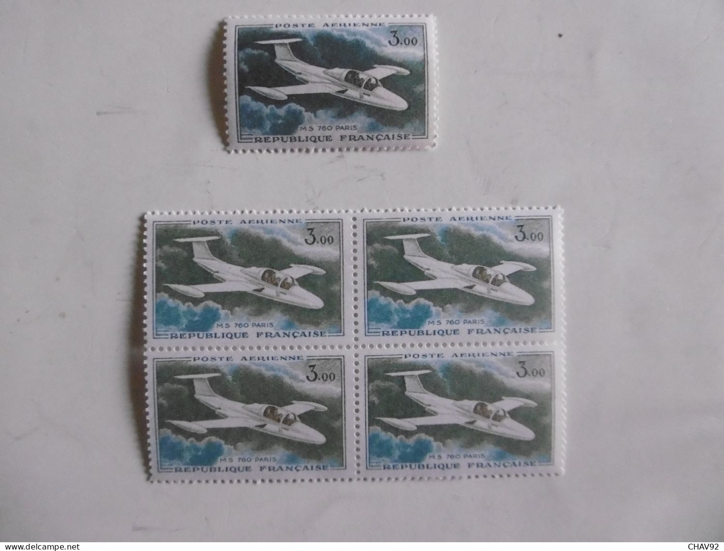 FRANCE   1964  PA39   * *      MORANE SAULNIER  760 L ENSEMBLE    DEUX COULEURS - 1960-.... Neufs