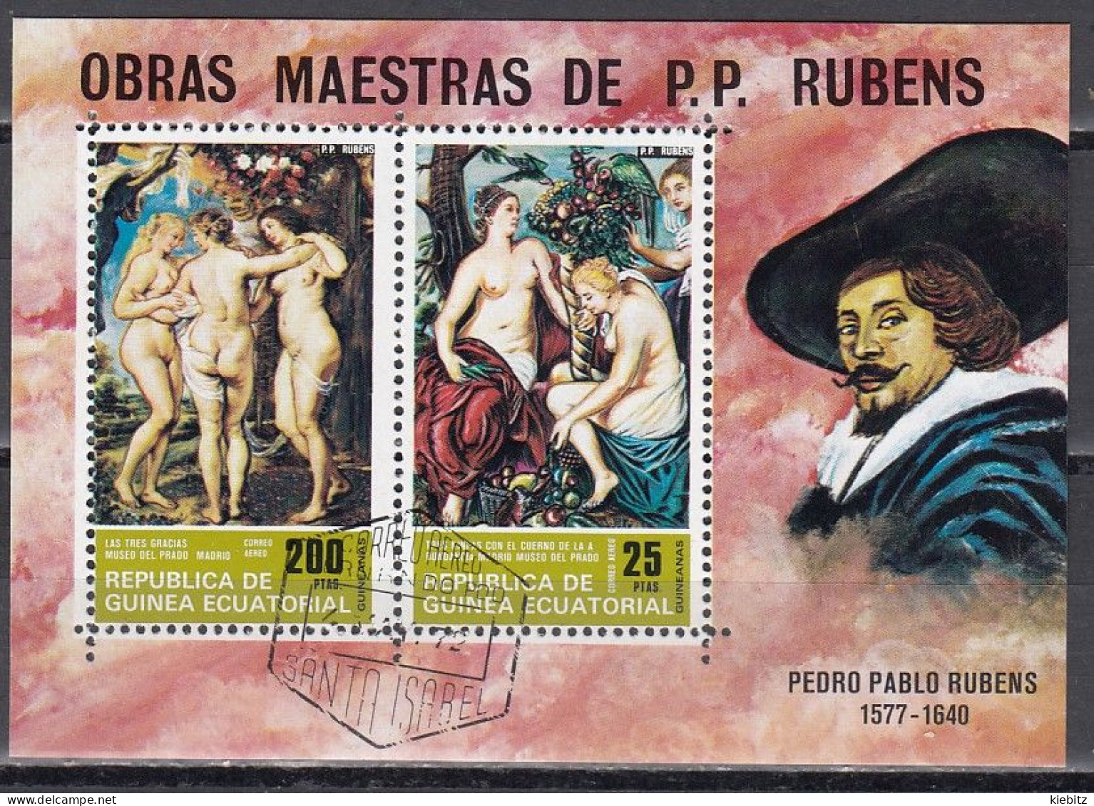 Guinea Ecuatorial 1973 - P.Paul RUBENS, Painting - Block - Rubens