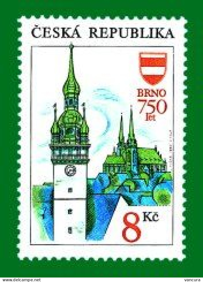 ** 9 Czech Republic St Peter Church In Brno Brünn 1993 - Churches & Cathedrals