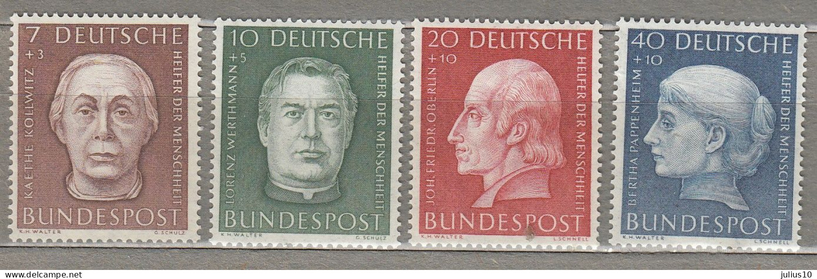 DEUTSCHLAND GERMANY 1954 MNH(**) Mi 200-203 CV 60EUR #33857 - Ungebraucht