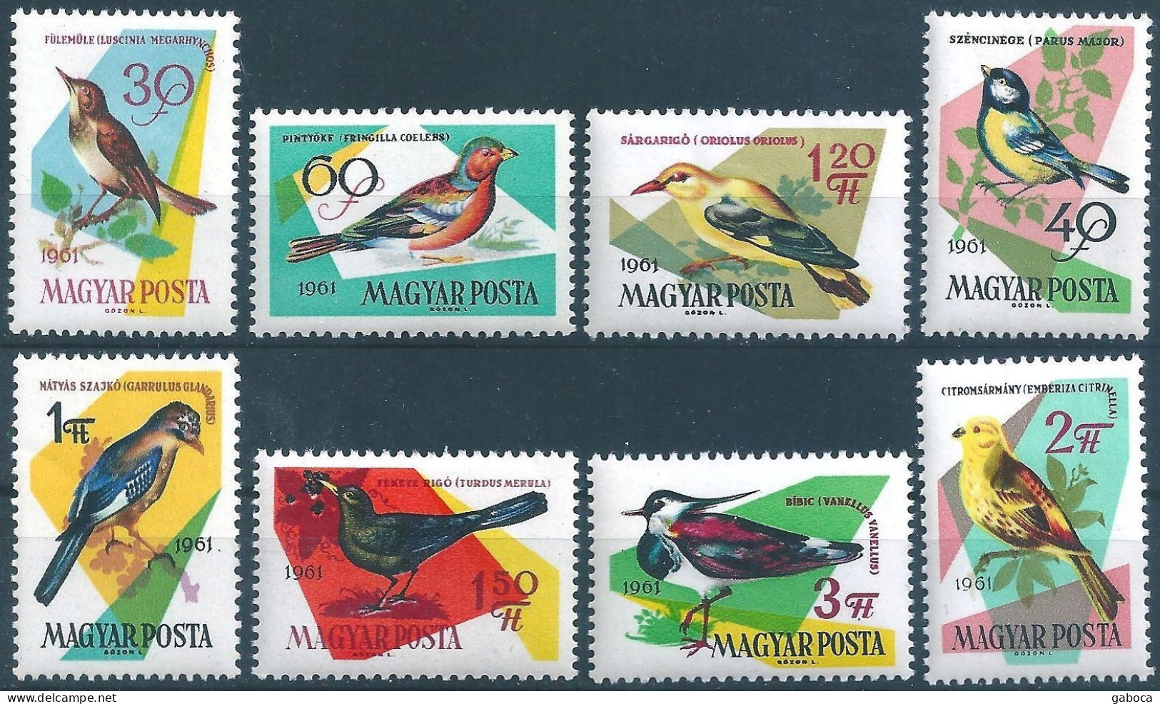 C5891 Hungary Fauna Animal Birds Songbirds Complete Set MNH - Passereaux