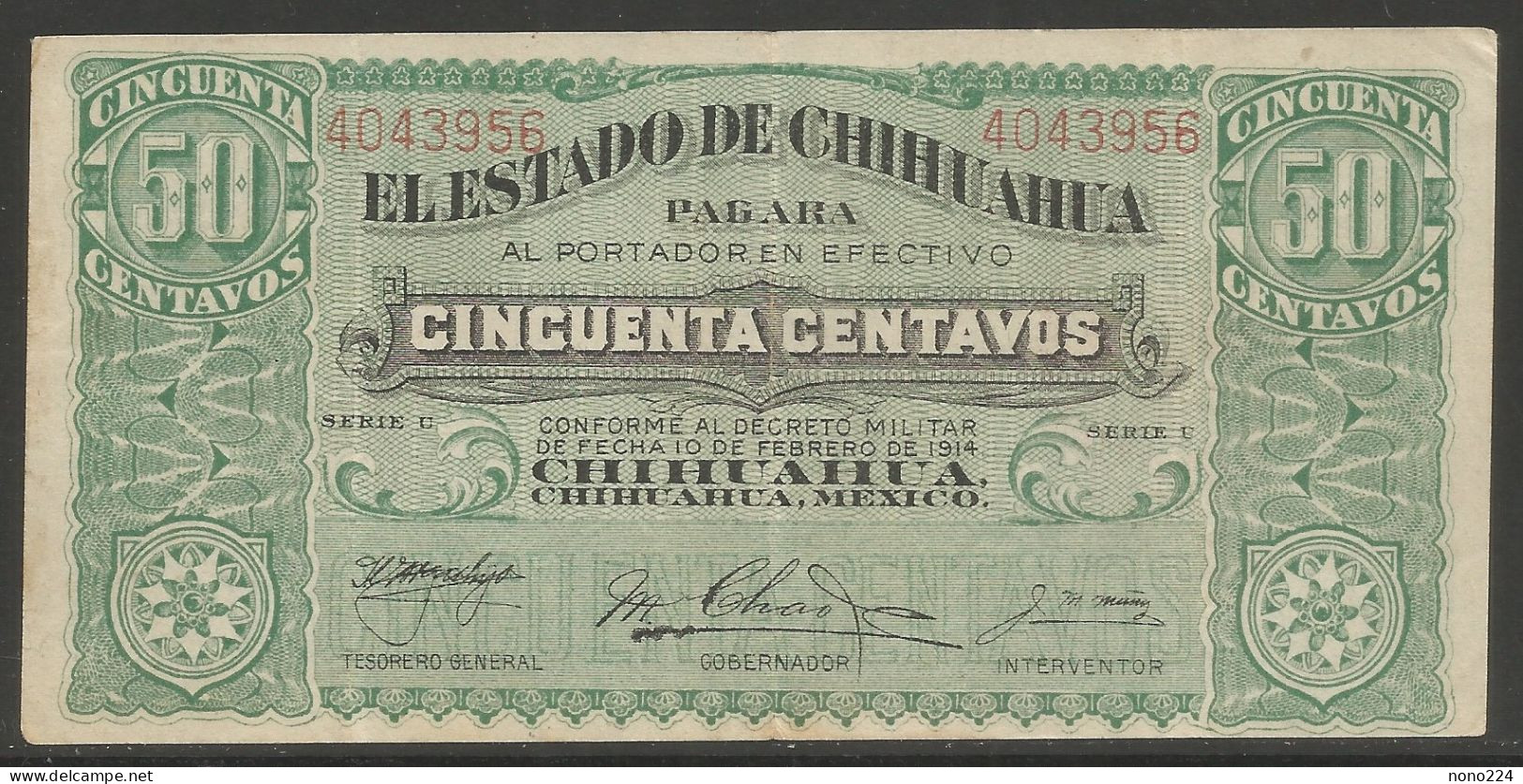 Billet De 1914 ( Mexique 50 Centavos / Estado De Chihuahua ) - Mexico