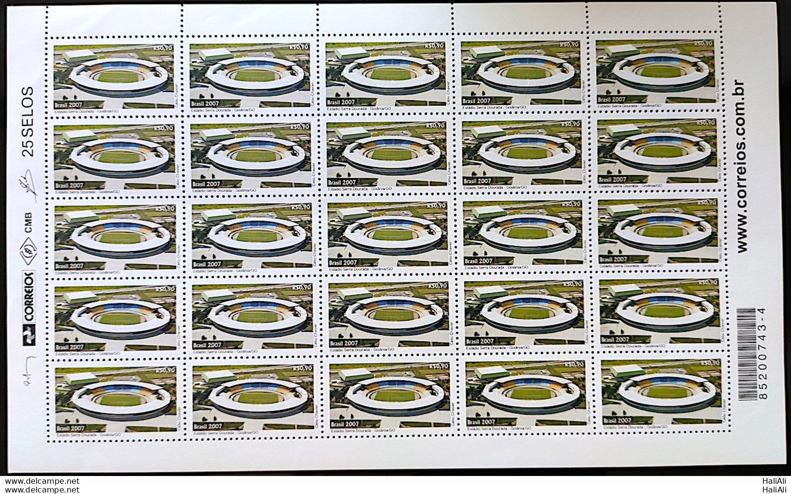 C 2685 Brazil Stamp Football Stadium Serra Dourada Goiânia Goias 2007 Sheet Football - Ungebraucht