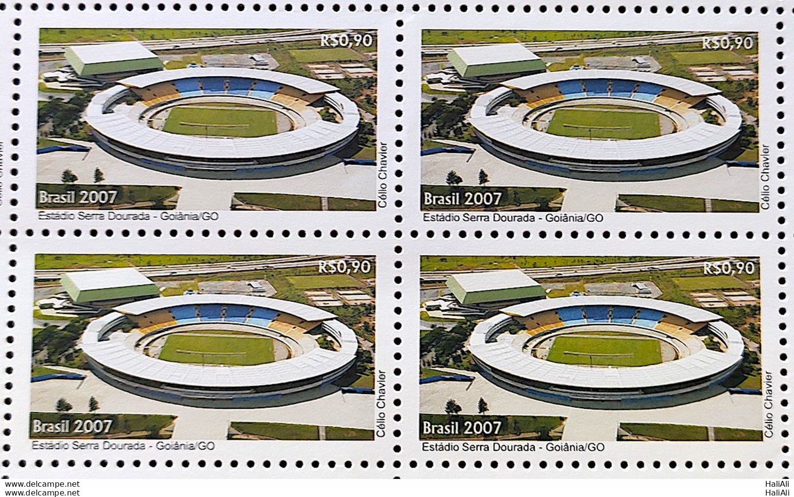C 2685 Brazil Stamp Football Stadium Serra Dourada Goiânia Goias 2007 Block Of 4 Football - Unused Stamps