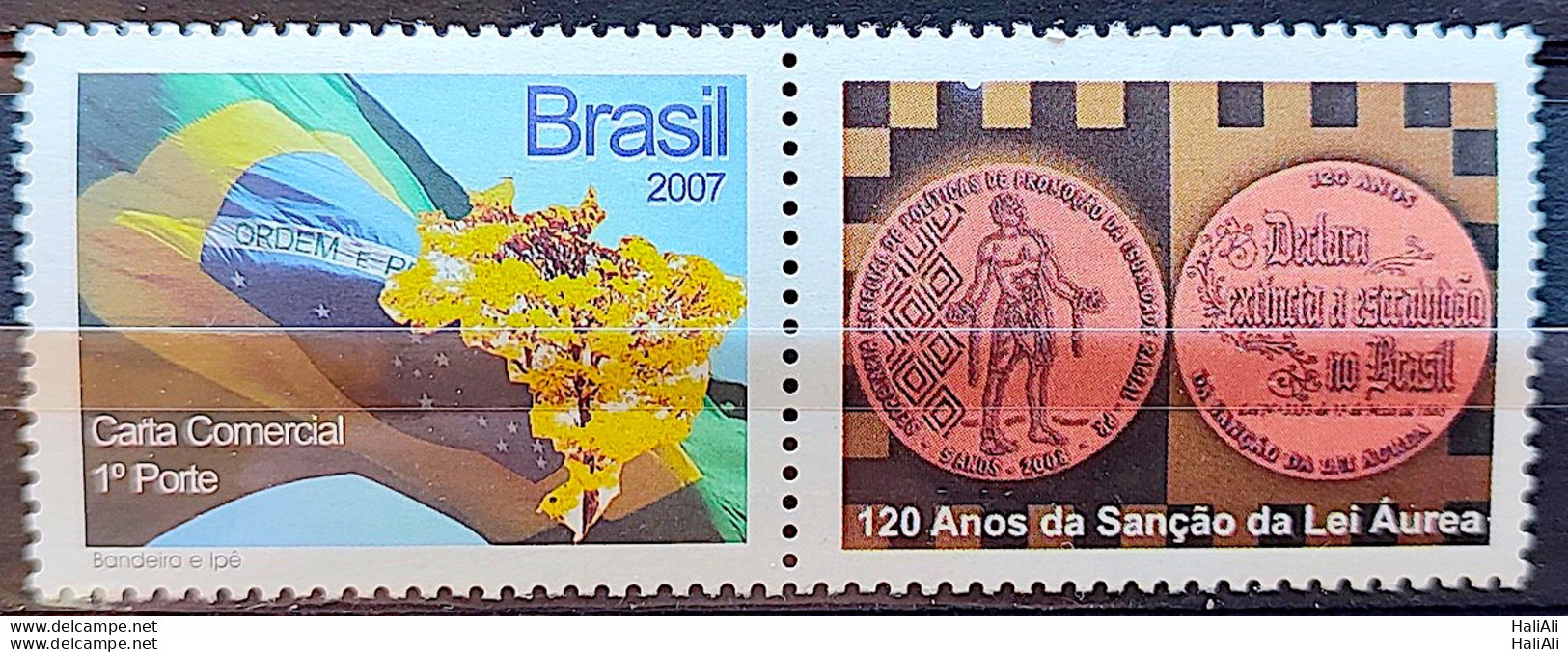 C 2677 Brazil Personalized Stamp Ipe Flag Justice Aurea Law 2007 - Gepersonaliseerde Postzegels