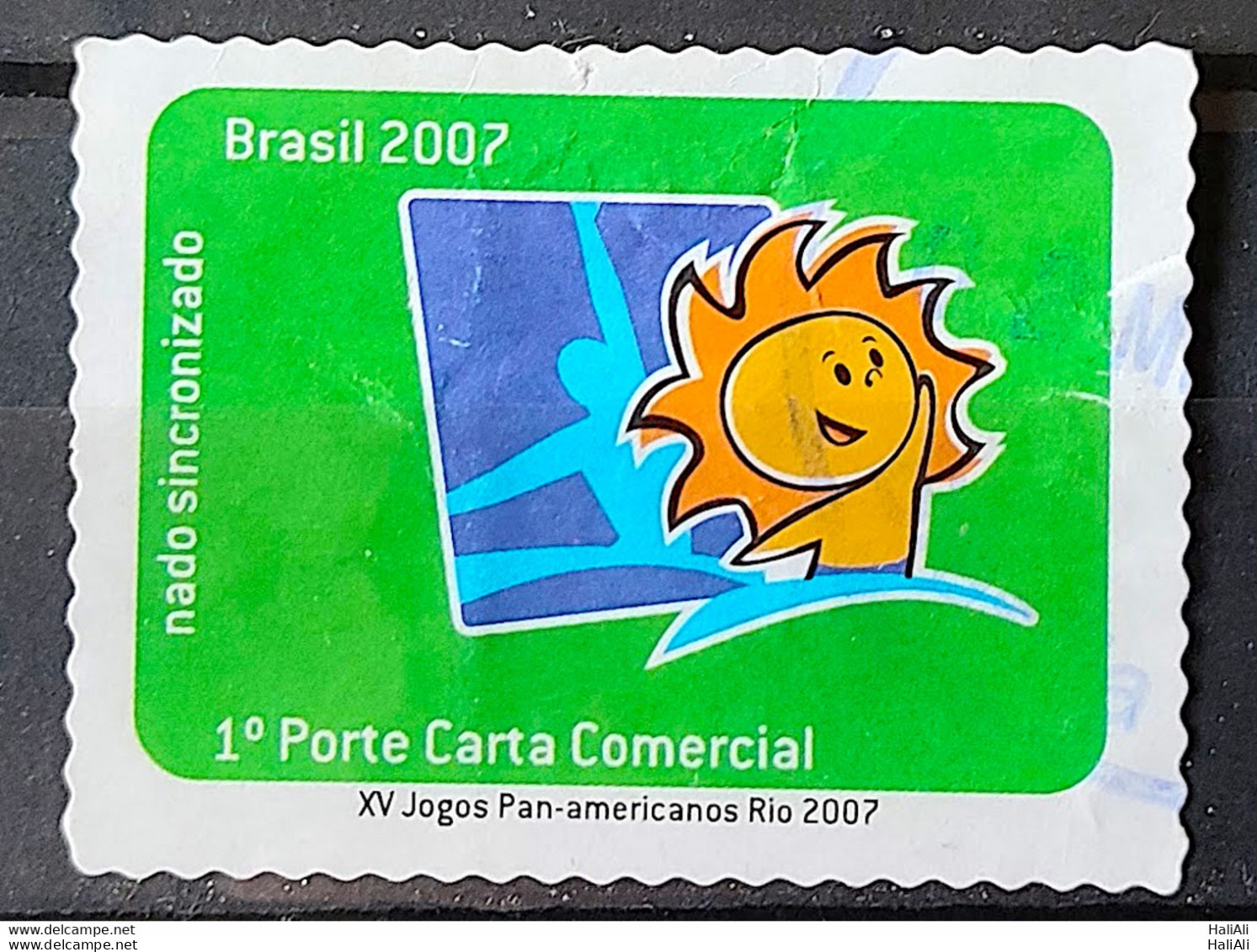 C 2674 Brazil Stamp XV Pan American Games Rio De Janeiro Swimming 2007 Circulated 1 - Usados