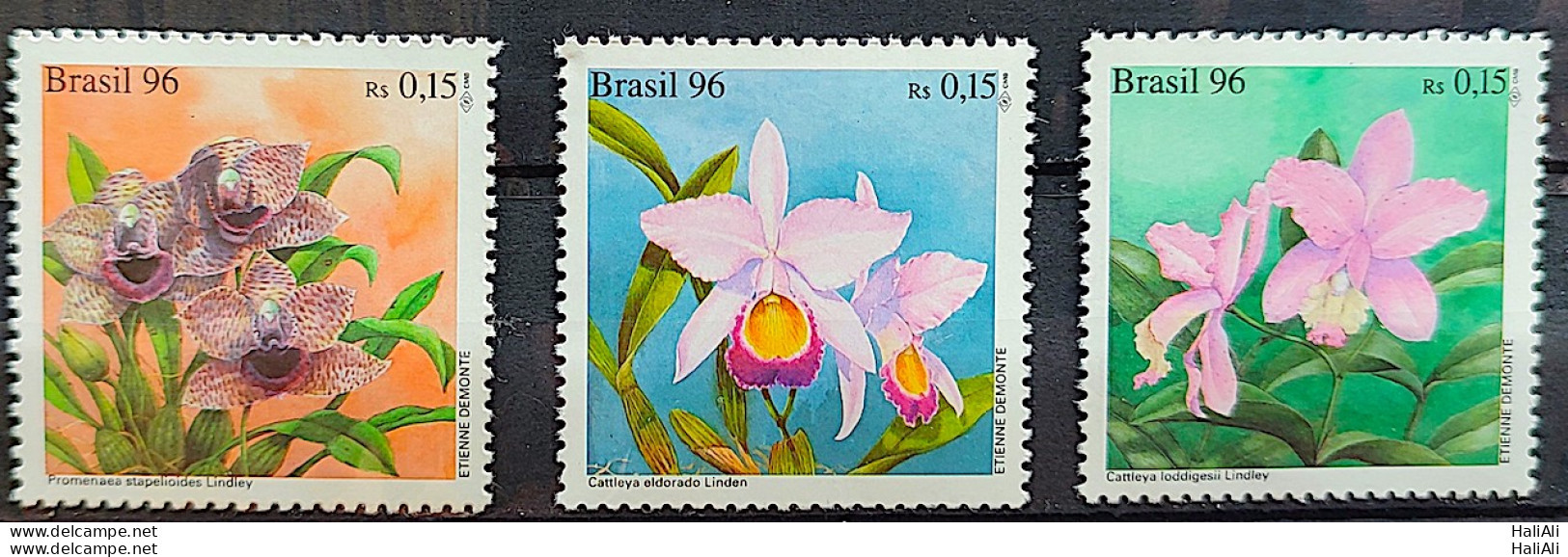 C 2007 Brazil Stamp World Orchid Conference Flora 1996 Complete Series - Neufs
