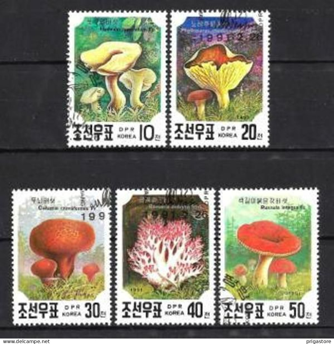 Corée Du Nord 1991 Champignons (33) Yvert N° 2217 à 2221 Oblitérés Used - Corée Du Nord