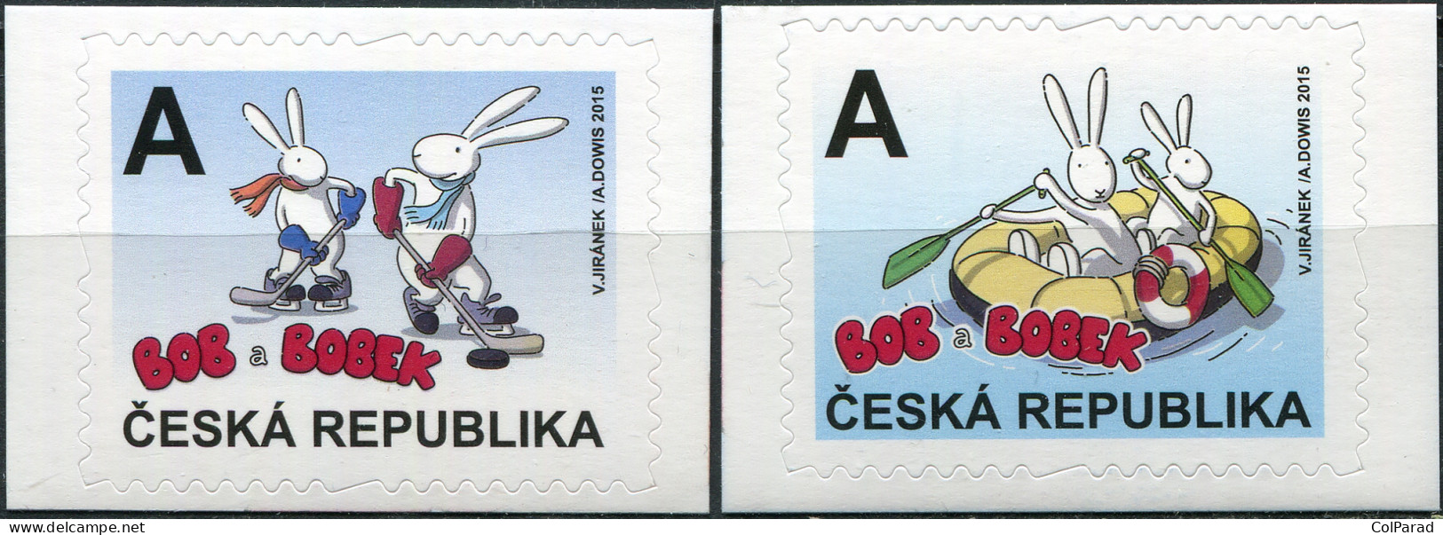 CZECH REPUBLIC - 2015 - SET OF 2 STAMPS MNH ** - For Children - Bob And Bobek - Unused Stamps