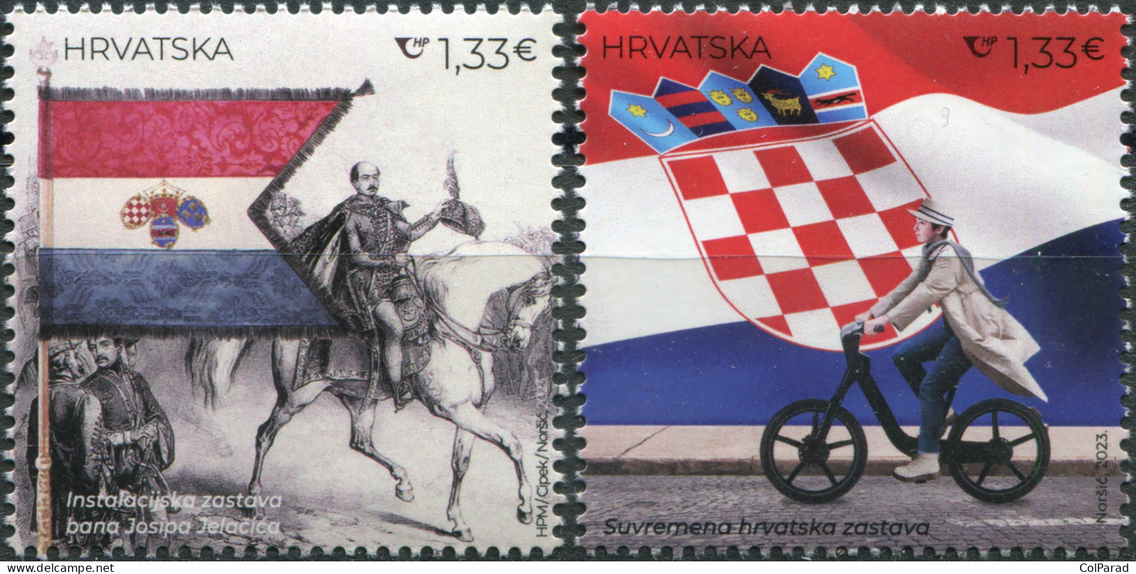 CROATIA - 2023 - SET OF 2 STAMPS MNH ** - Flags Of Croatia - Croazia