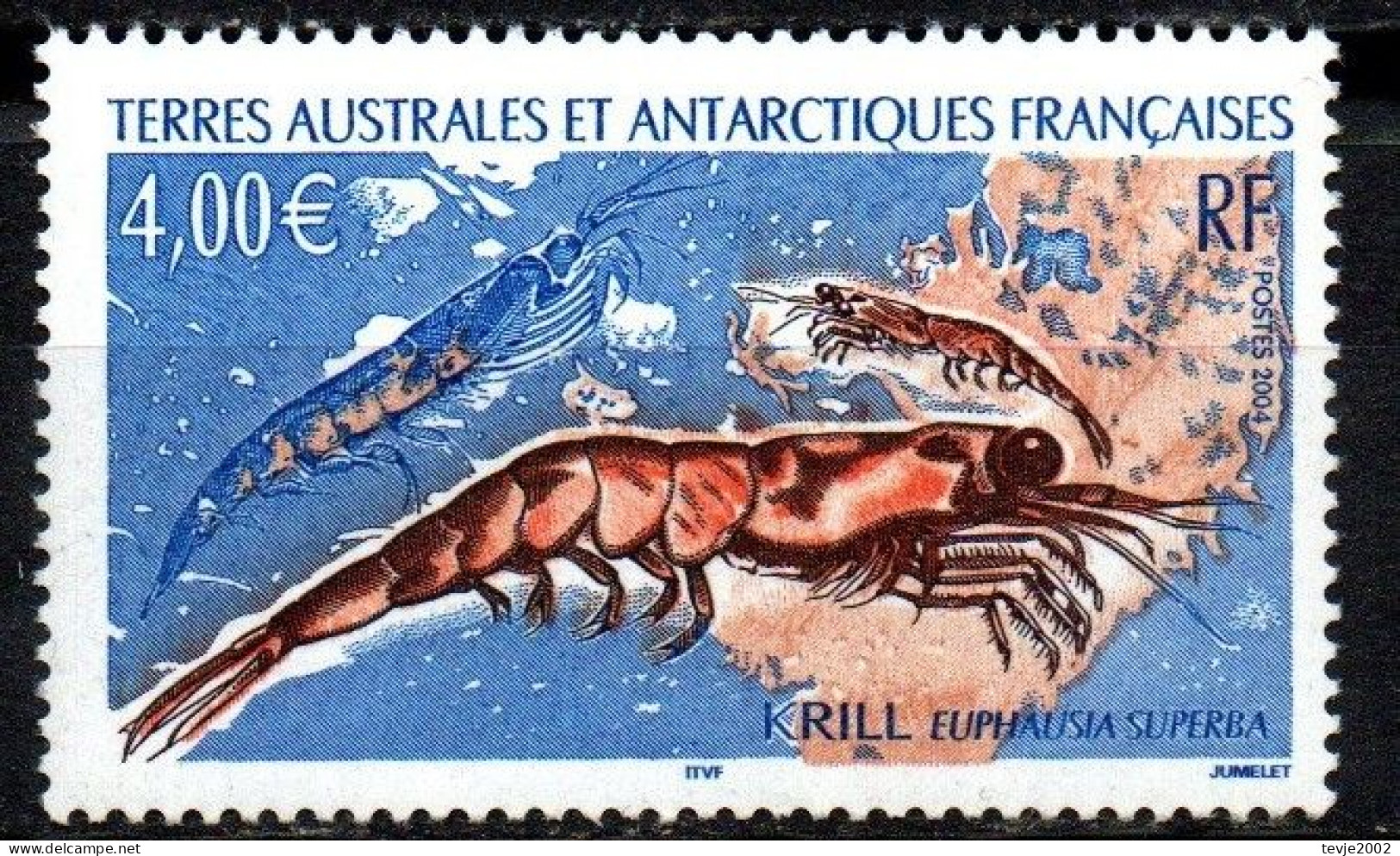 Franz. Gebiet Antarktis TAAF 2004 - Mi.Nr. 552 - Postfrisch MNH - Tiere Animals Krill - Maritiem Leven