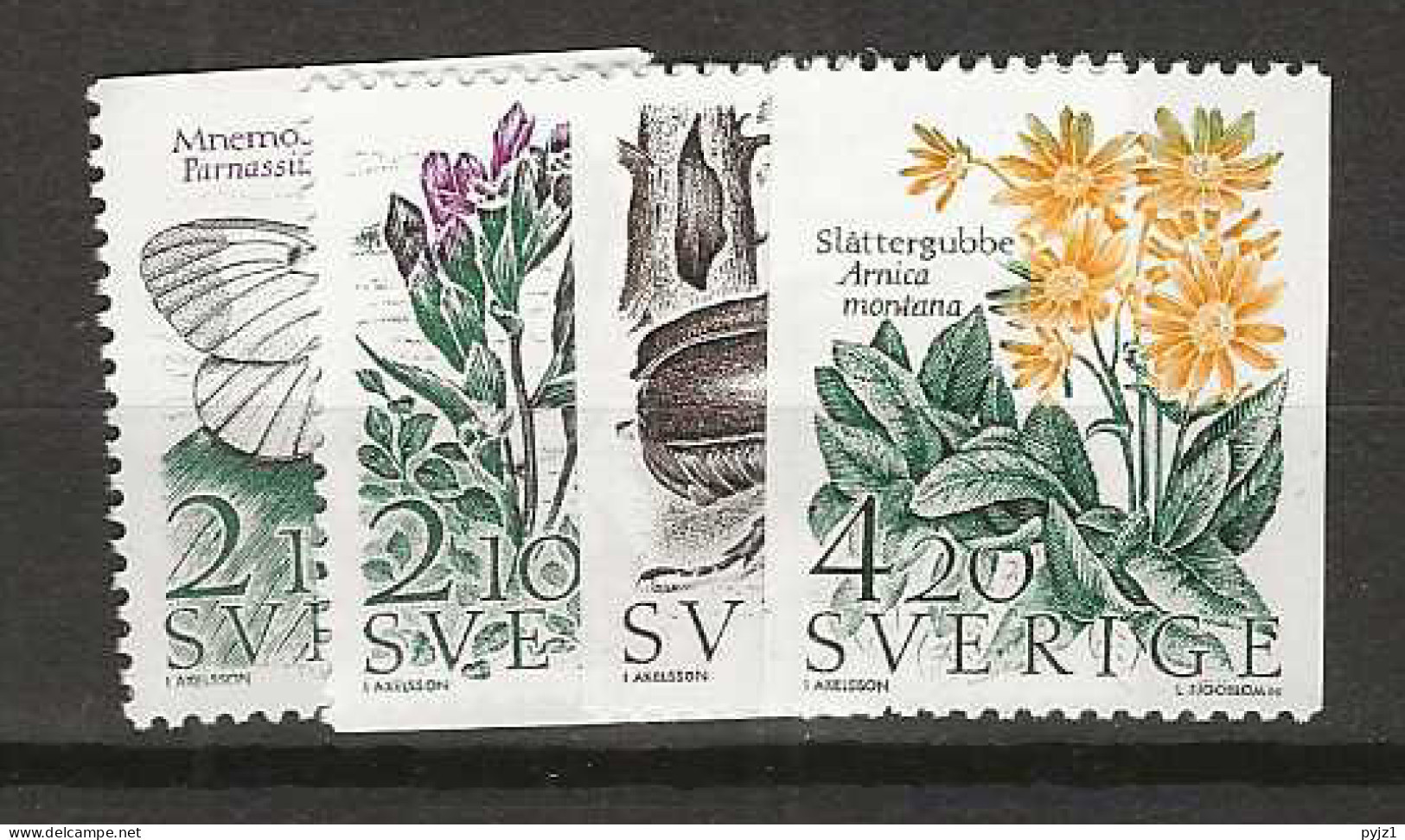 1987 MNH Sweden Mi 1423-26 Postfris** - Ungebraucht