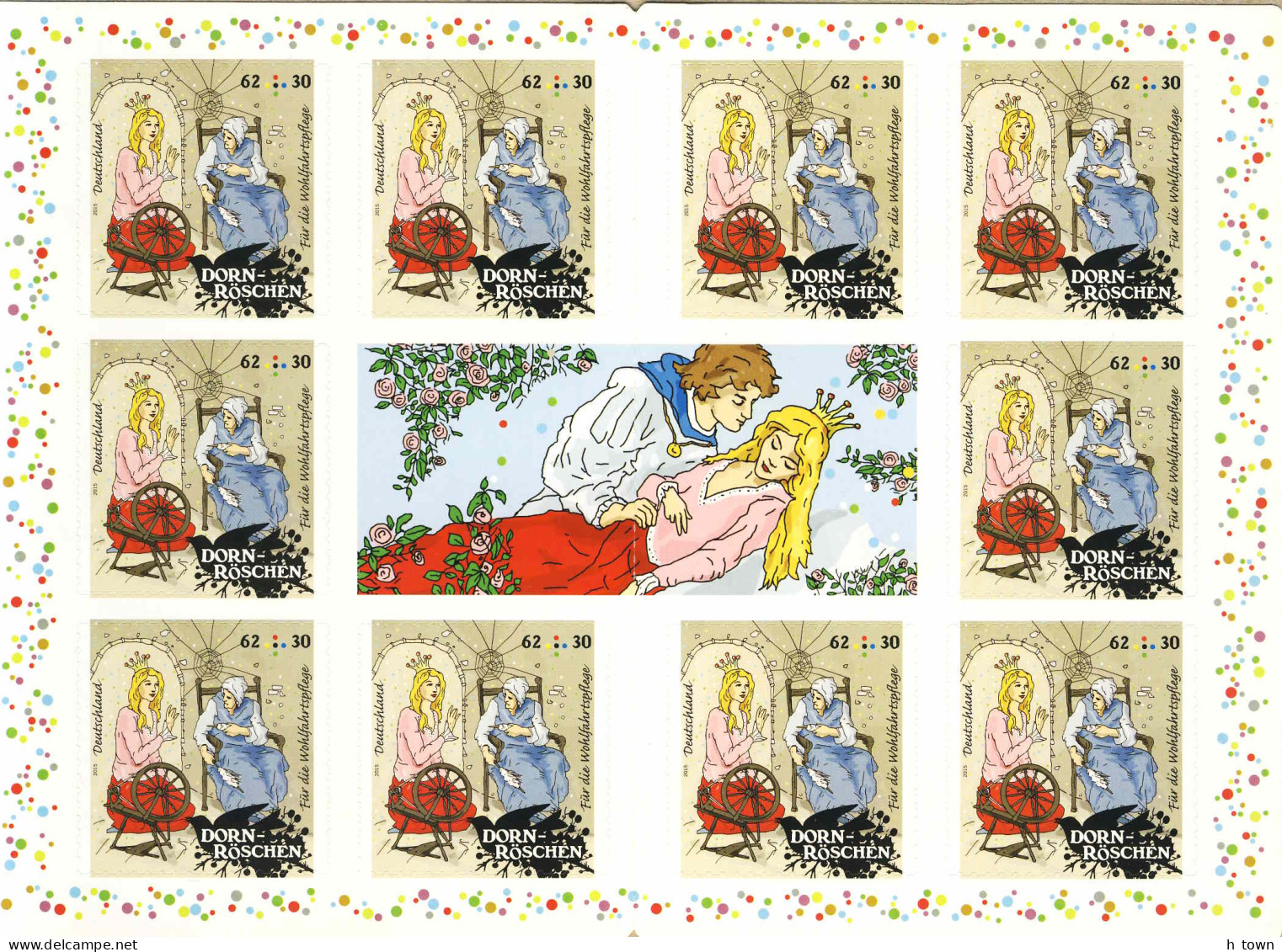 234  Conte La Belle Au Bois Dormant: Carnet D'Allemagne, 2015 - Fairy Tale Sleeping Beauty Booklet. Rose Spinning Wheel - Märchen, Sagen & Legenden