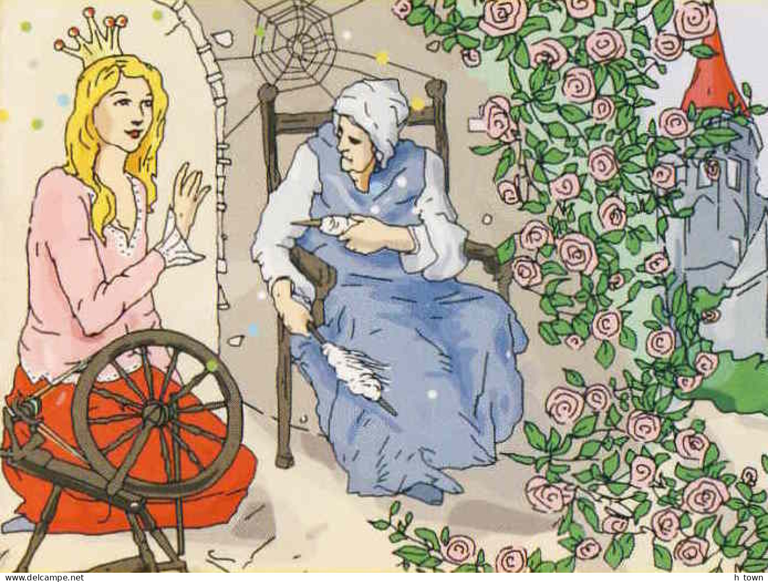 234  Conte La Belle Au Bois Dormant: Carnet D'Allemagne, 2015 - Fairy Tale Sleeping Beauty Booklet. Rose Spinning Wheel - Märchen, Sagen & Legenden