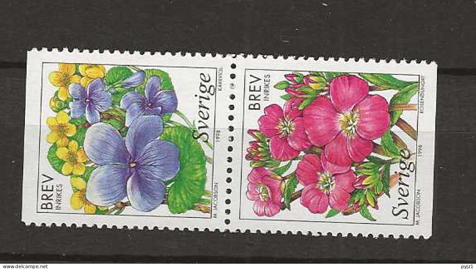 1998 MNH Sweden,Michel 2060-61 Pair, Postfris - Ongebruikt