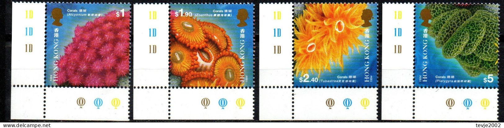 Hong Kong 1994 - Mi.Nr. 728 - 731 - Postfrisch MNH - Tiere Animals Korallen Corals - Maritiem Leven