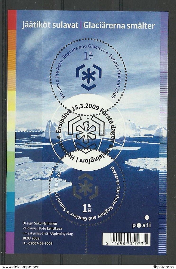 Finland 2009 Climat Change The Glaciers Y.T. BF 53 (0) - Blocchi E Foglietti