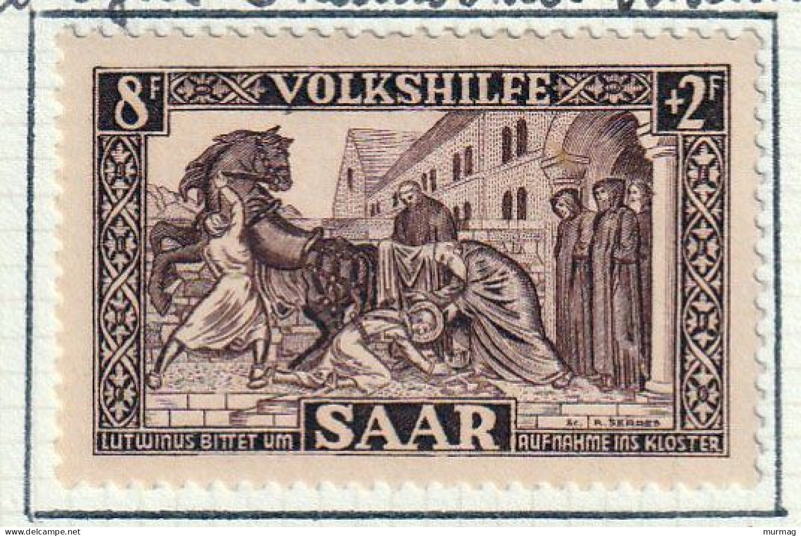 SARRE - Au Profit Des Oeuvres Populaires, Mosaïques Murale De St Lutwinus - Y&T N° 278 - 1950 - MH - Unused Stamps