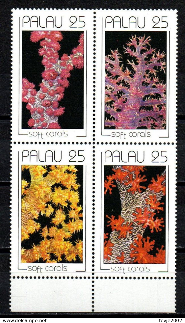 Palau 1990 - Mi.Nr. 343 - 346 - Postfrisch MNH - Tiere Animals Korallen Corals - Maritiem Leven