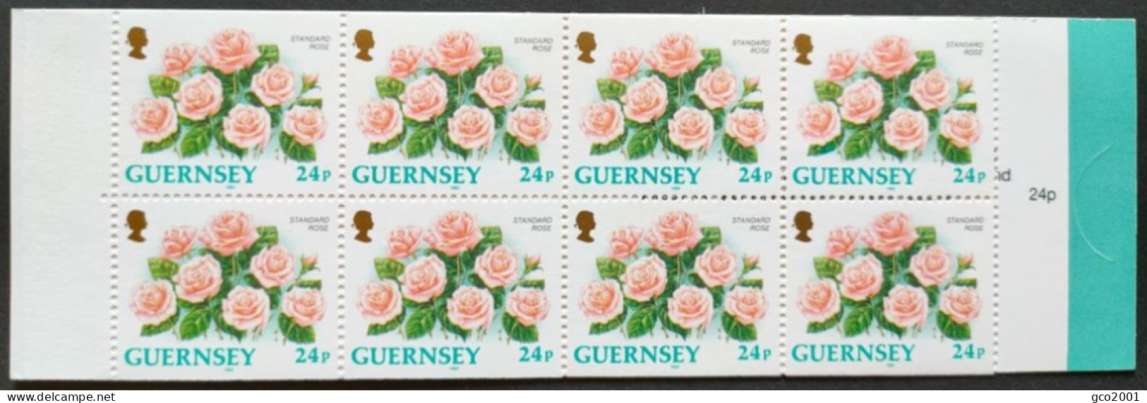 GUERNESEY / YT Carnet C611 A / FLORE - FLEUR - ROSE STANDARD / NEUF ** / MNH - Rosas