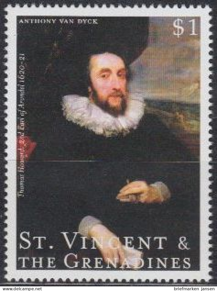 St.Vincent & Die Grenadinen Mi.Nr. 4857 Van Dyck, Thomas Howard 2nd Earl Of… (1) - St.Vincent & Grenadines