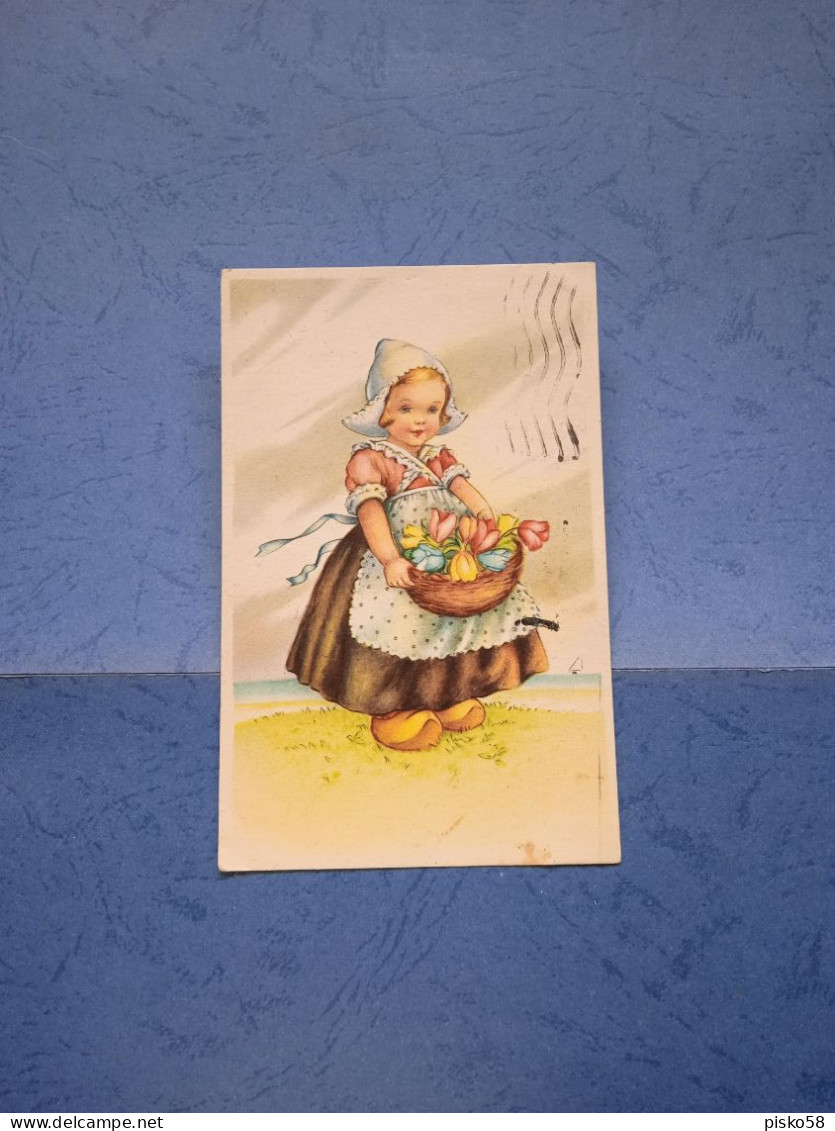 Bimbo Con Fiori-fp-1967 - Dessins D'enfants