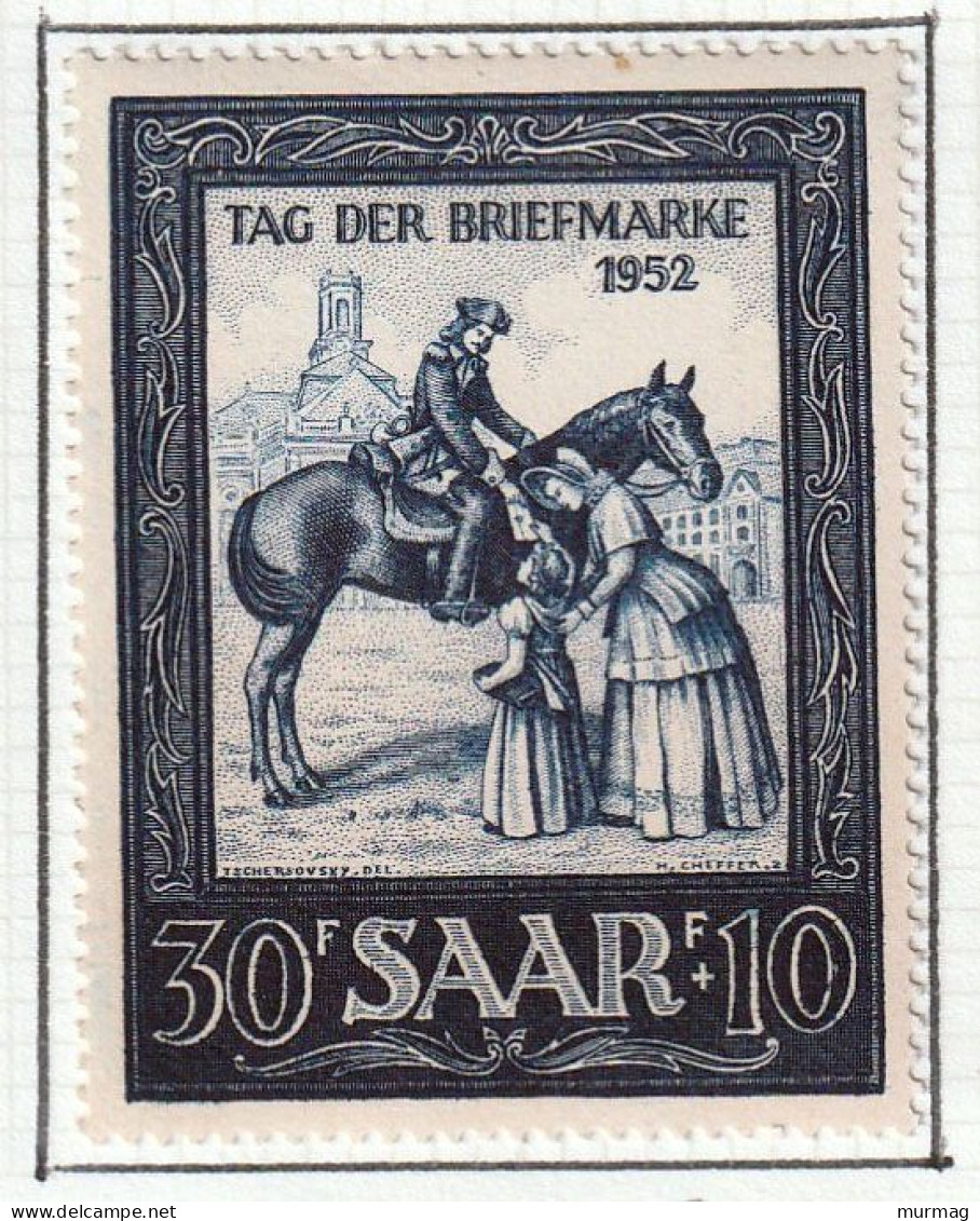 SARRE - Journée Du Timbre, Cavalier - Y&T N° 303 - 1952 - MH - Unused Stamps