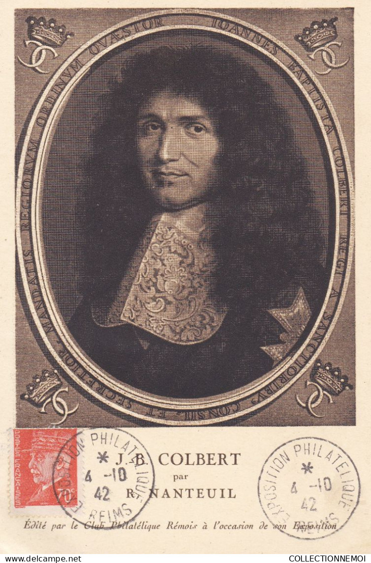 7 Cartes De L'exposition De REIMS ,,1942/3/7 ,,sur Colbert ,peu Courante Comparer ((entiere Le Scan à Fais Des Siennes)) - Gedenkstempels