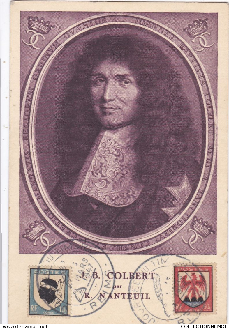 7 cartes de l'exposition de REIMS ,,1942/3/7 ,,sur colbert ,peu courante comparer ((entiere le scan à fais des siennes))