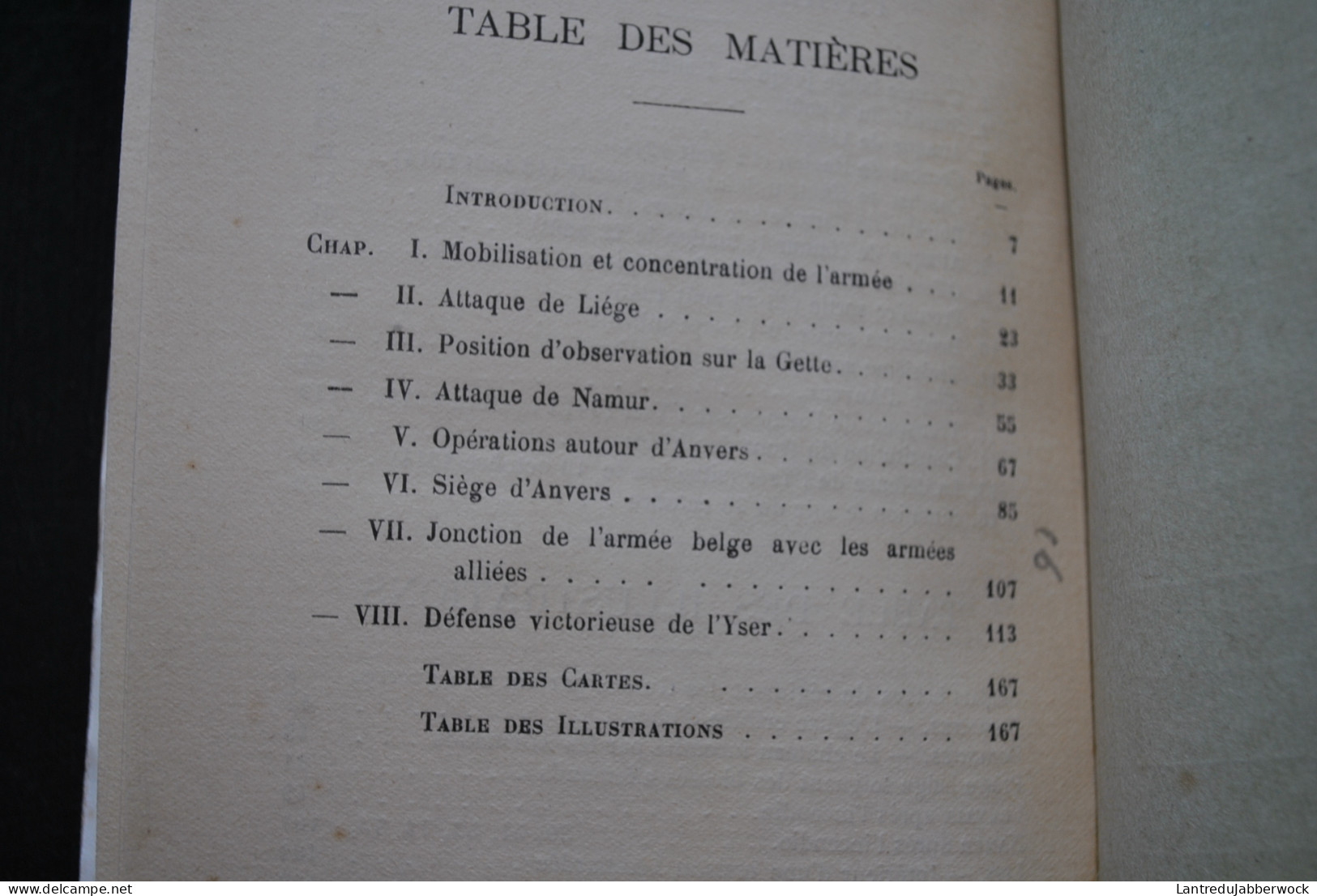 La campagne de l'armée belge 31 juillet 1914 -1 janvier 1915 d'après les documents officiels Liège Namur La Gette Anvers