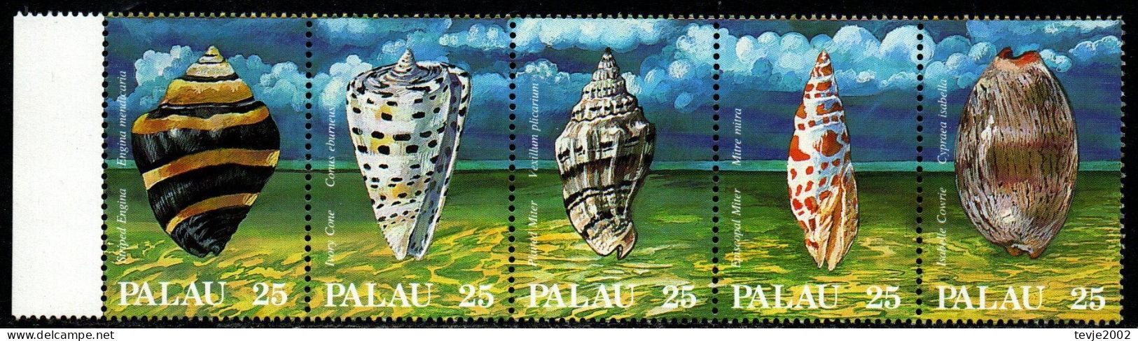 Palau 1988 - Mi.Nr. 230 - 234 - Postfrisch MNH - Tiere Animals Meeresschnecken Snails - Maritiem Leven