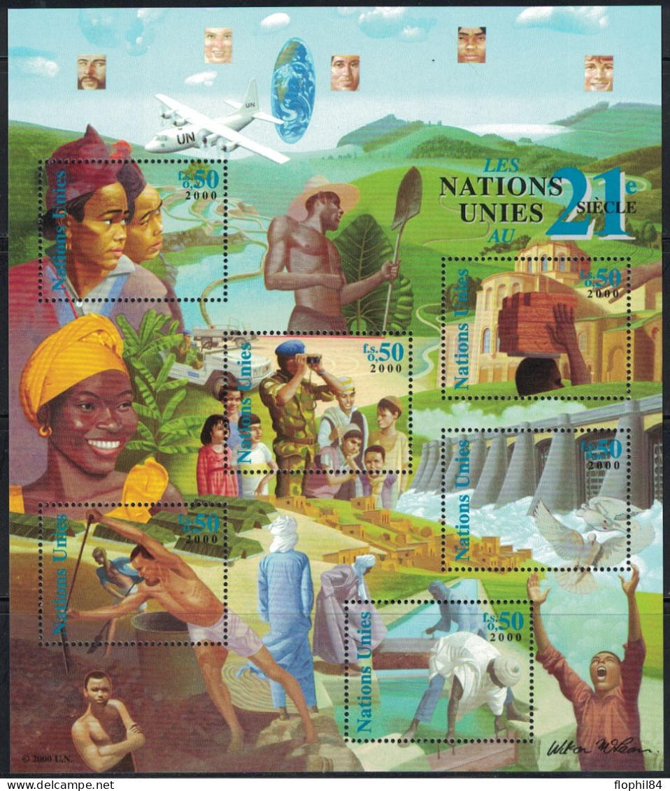 NATIONS UNIES - GENEVE - ENSEMBLE DE TIMBRES BLOCS DE L'ANNEE 2000-2001 - NEUF - FACIALE 19€ - Ongebruikt