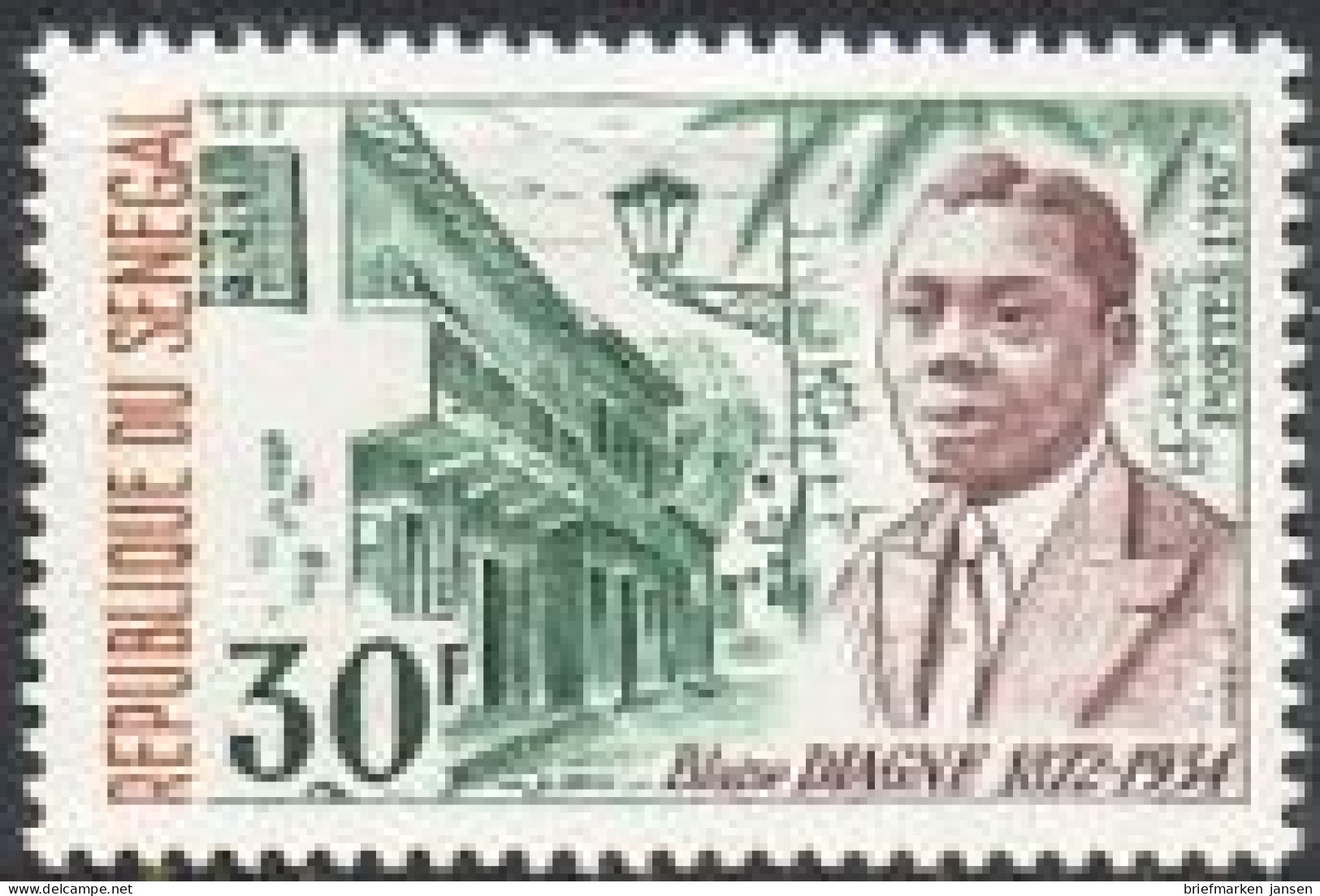 Senegal Mi.Nr. 357 95. Geb. Blaise Diagne (30Fr) - Sénégal (1960-...)