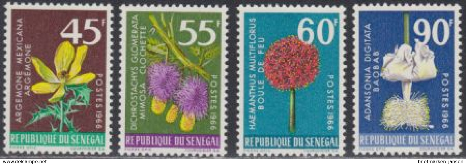 Senegal Mi.Nr. 338-41 Pflanzen (4 Werte) - Sénégal (1960-...)