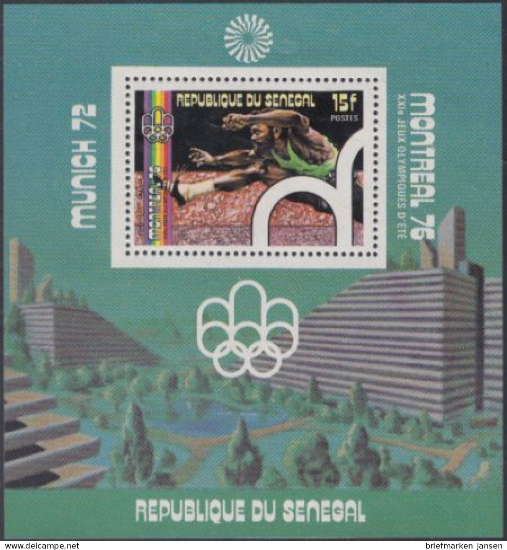 Senegal Mi.Nr. Block 13 Olympia 1972 München, 1976 Montreal, 110m-Hürden  - Senegal (1960-...)