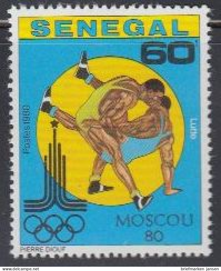 Senegal Mi.Nr. 731 Olymp. Sommerspiele Moskau, Ringen (60) - Sénégal (1960-...)