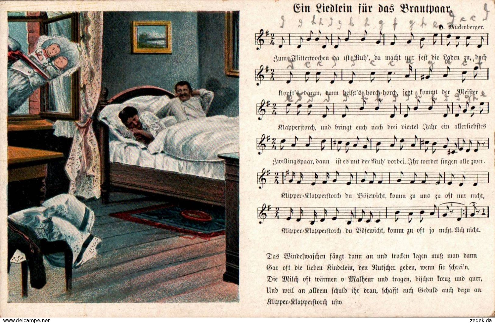 G8742 - Mückenberger Liedkarte - Ein Liedlein Für Das Brautpaar - Volkslied Volksliedkarte - Musique