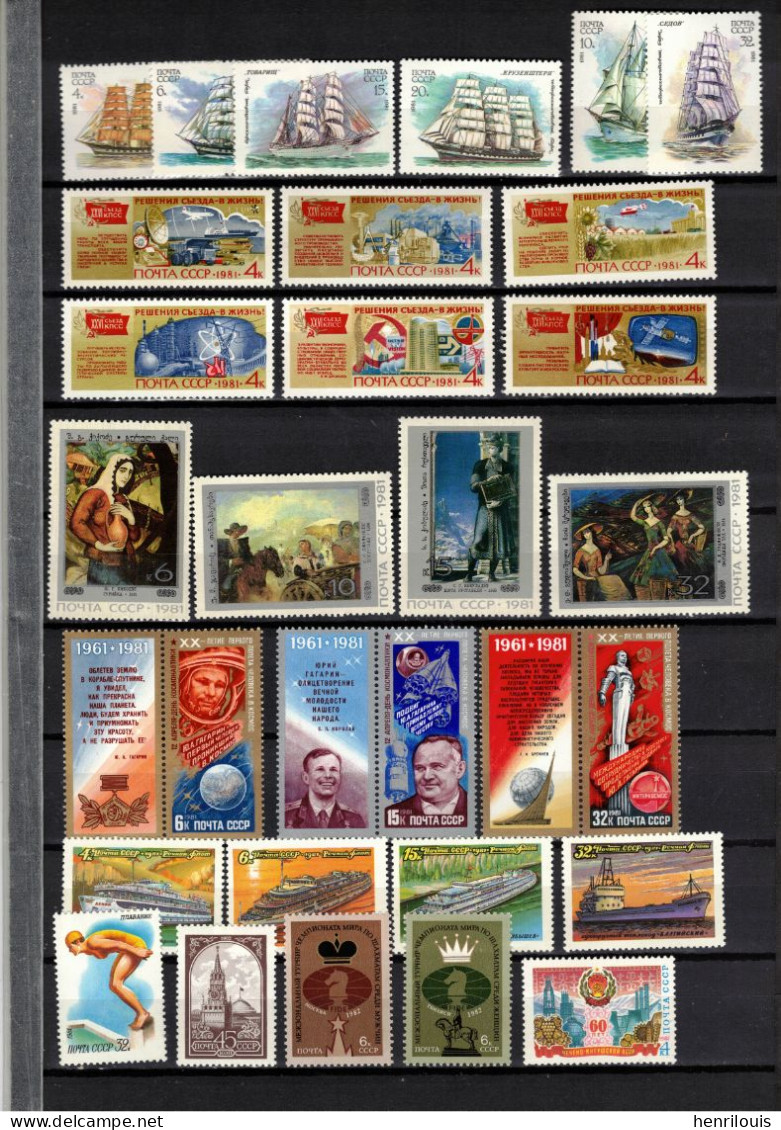 RUSSIE - URSS  Lot De Timbres Neufs **  De 1975 / 1985  ( Ref  055 )  Voir 4 Scans - Lots & Kiloware (mixtures) - Max. 999 Stamps